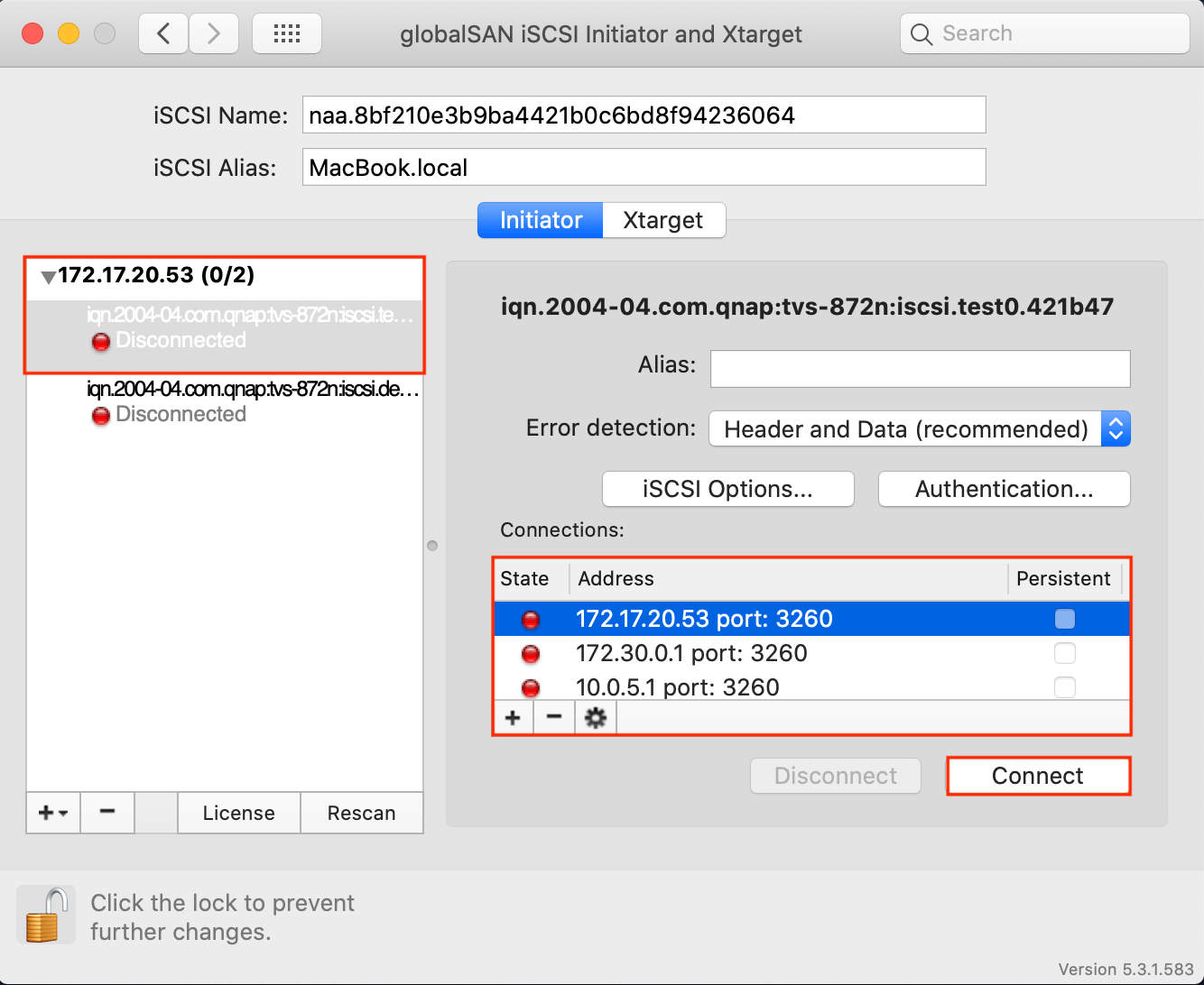 globalsan iscsi initiator for os x